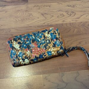 Floral Lug Nylon Wristlet Wallet